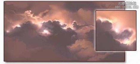 Photoshop制作阳光穿透的卷积云彩效果