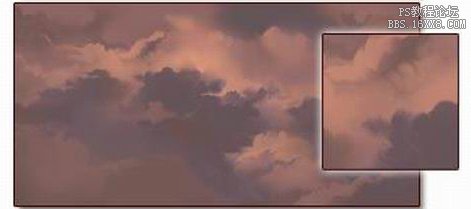 Photoshop制作阳光穿透的卷积云彩效果